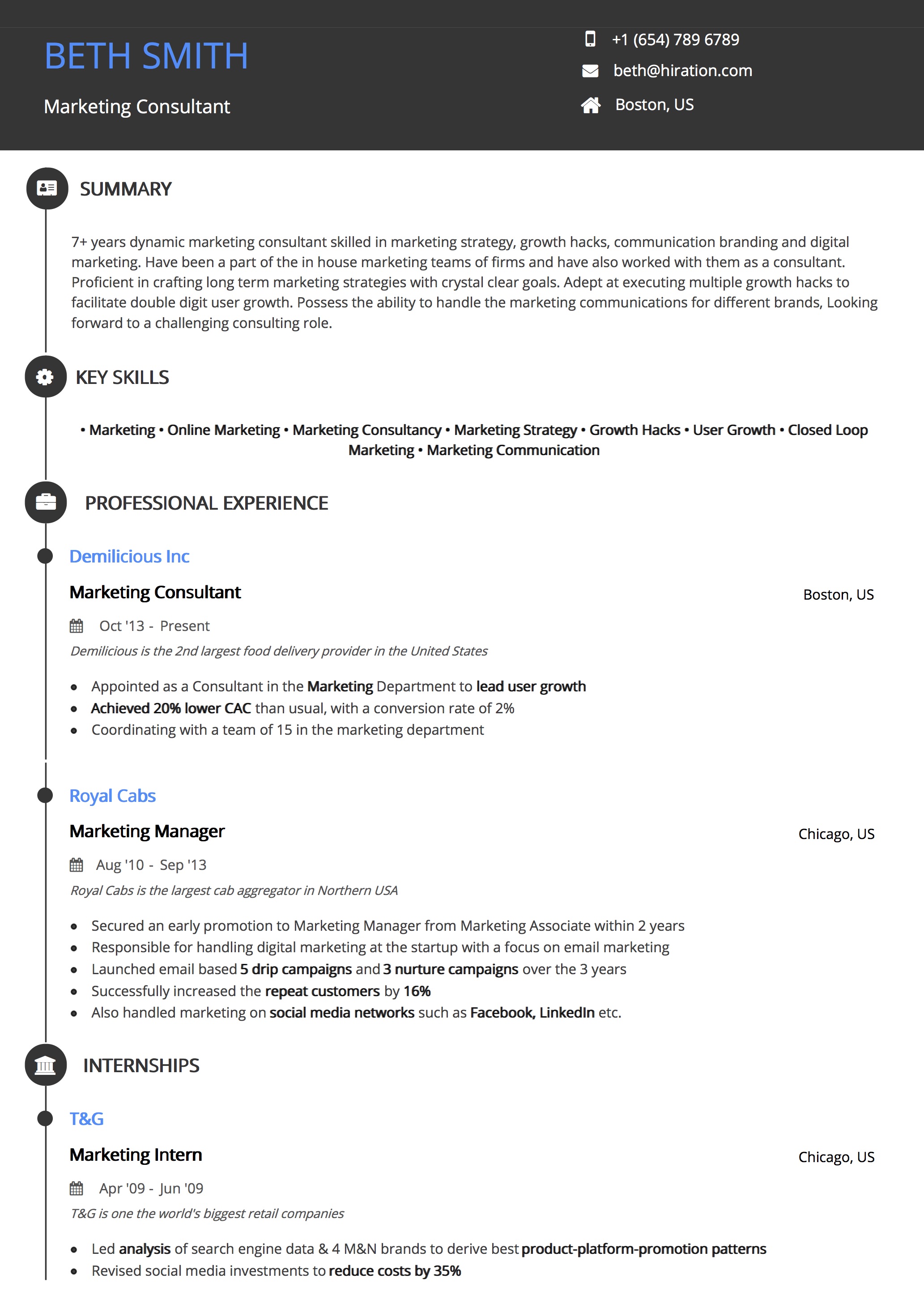 modern resume templates by hiration timeline resume
